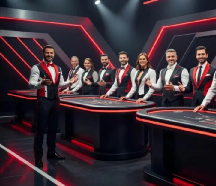 Zespół showmanów, krupierów i obsługi wydarzenia Kraviora